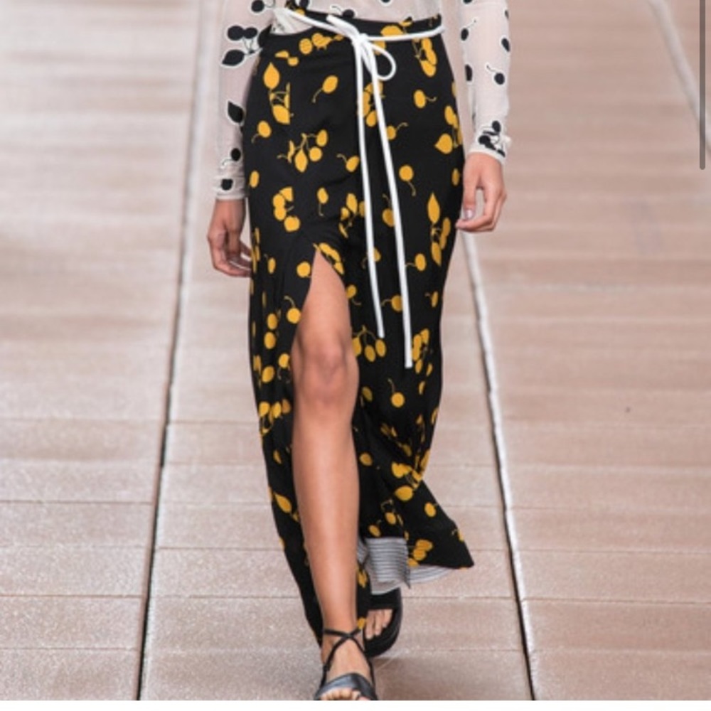 Philip Lim - cherry print maxi skirt, size 8